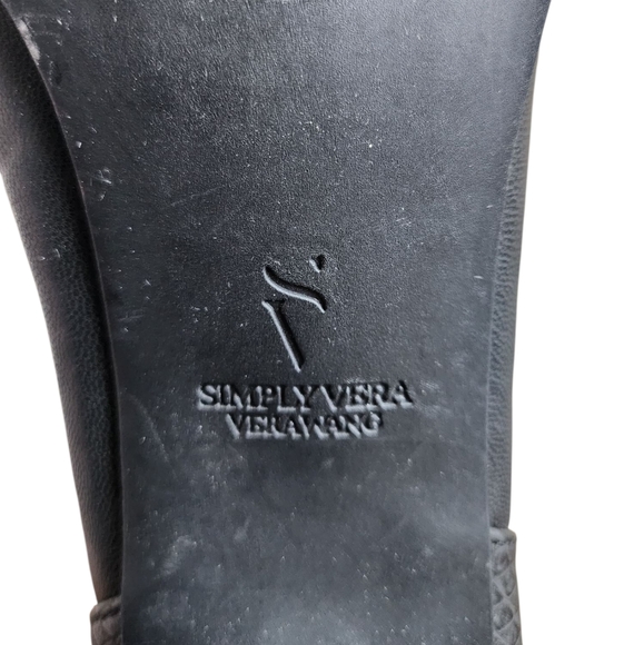 Vera Wang Simply Vera Skimmer Black Simply Stretch Ankle Boots - Picture 11 of 13